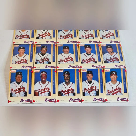 Atlanta Braves 1994 Lykes Team Picture & 35 Card Set Non-Perforated Uncut Sheet